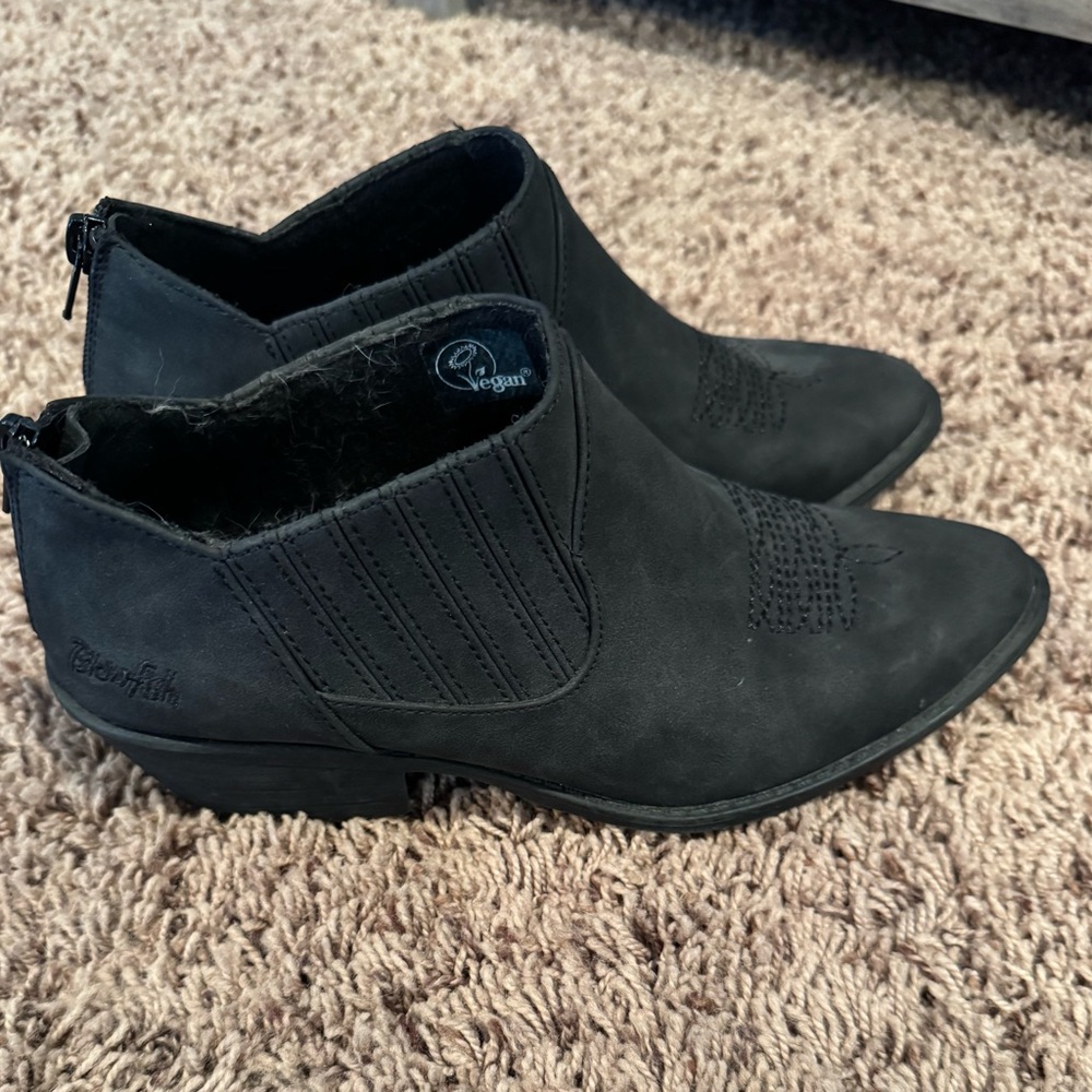 Blowfish Vegan Black Ankle Booties